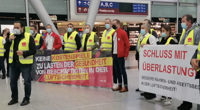 verdi Demo Flughafen Düsseldorf