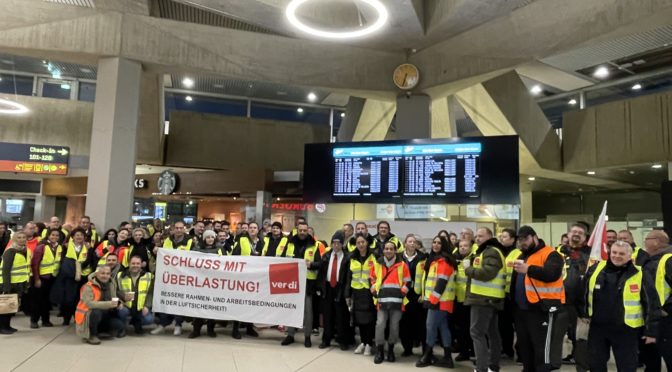 ver.di ruft Beschäftigte an den Flughäfen Düsseldorf und Köln/Bonn zum Streik auf!